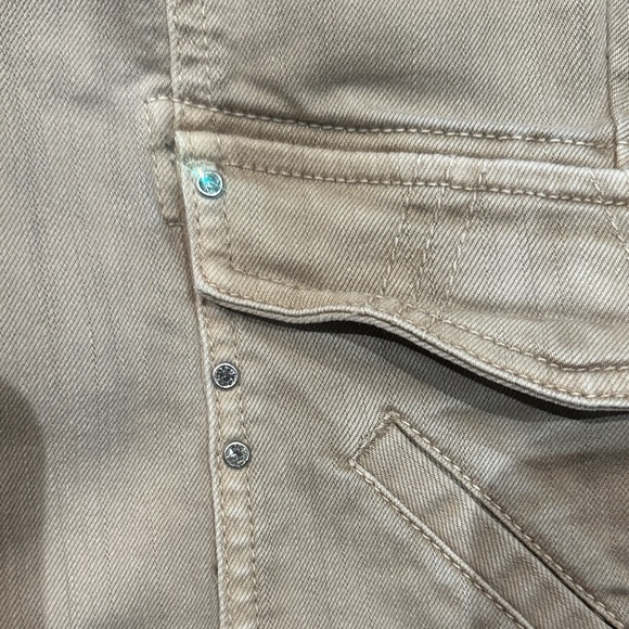 White House Black Market Beige Straight Leg Jeans - Picture 2 of 7